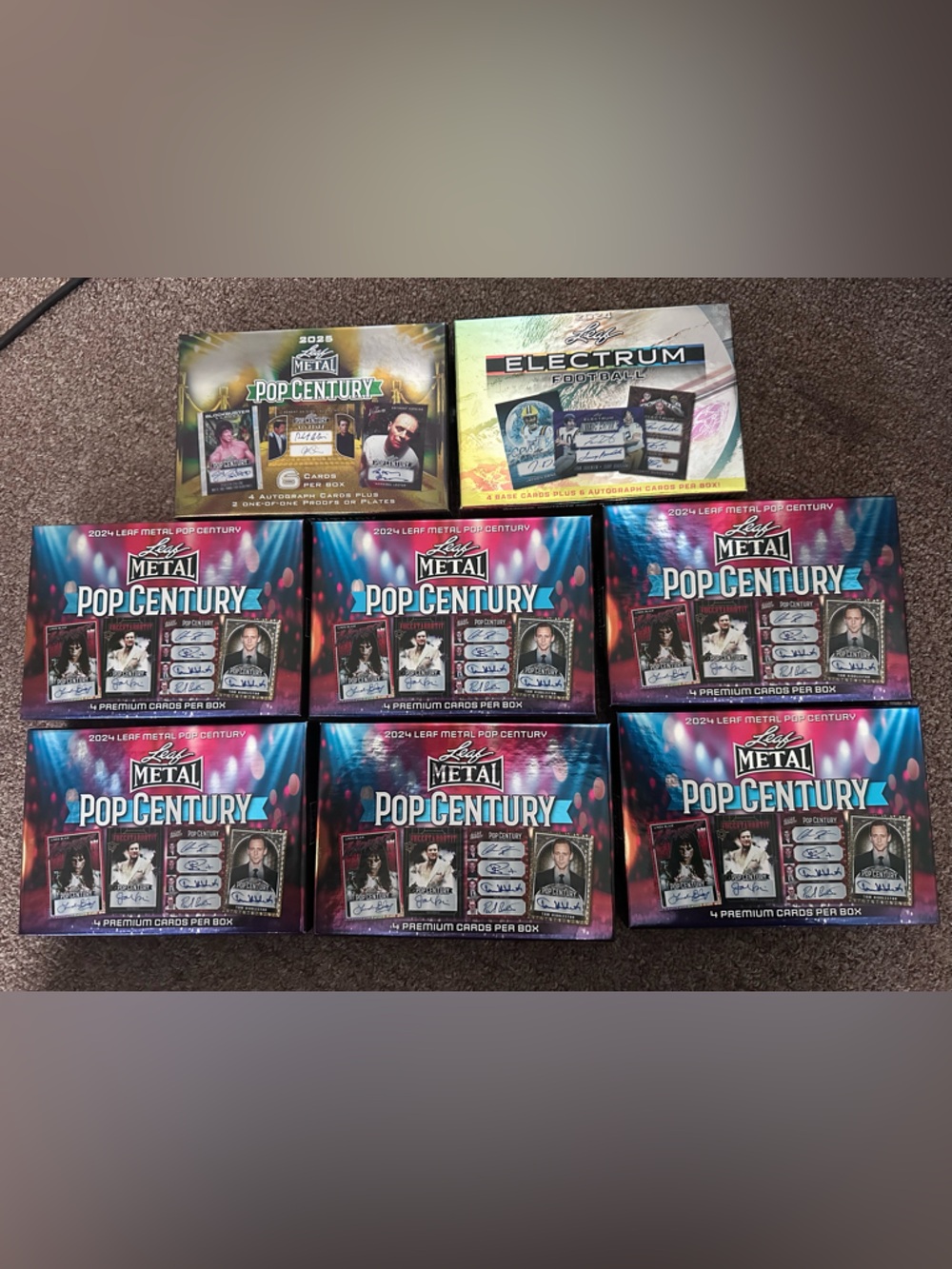 Metal Pop Century EMPTY Trading Card Boxes 2024/2025 & Football Electrum